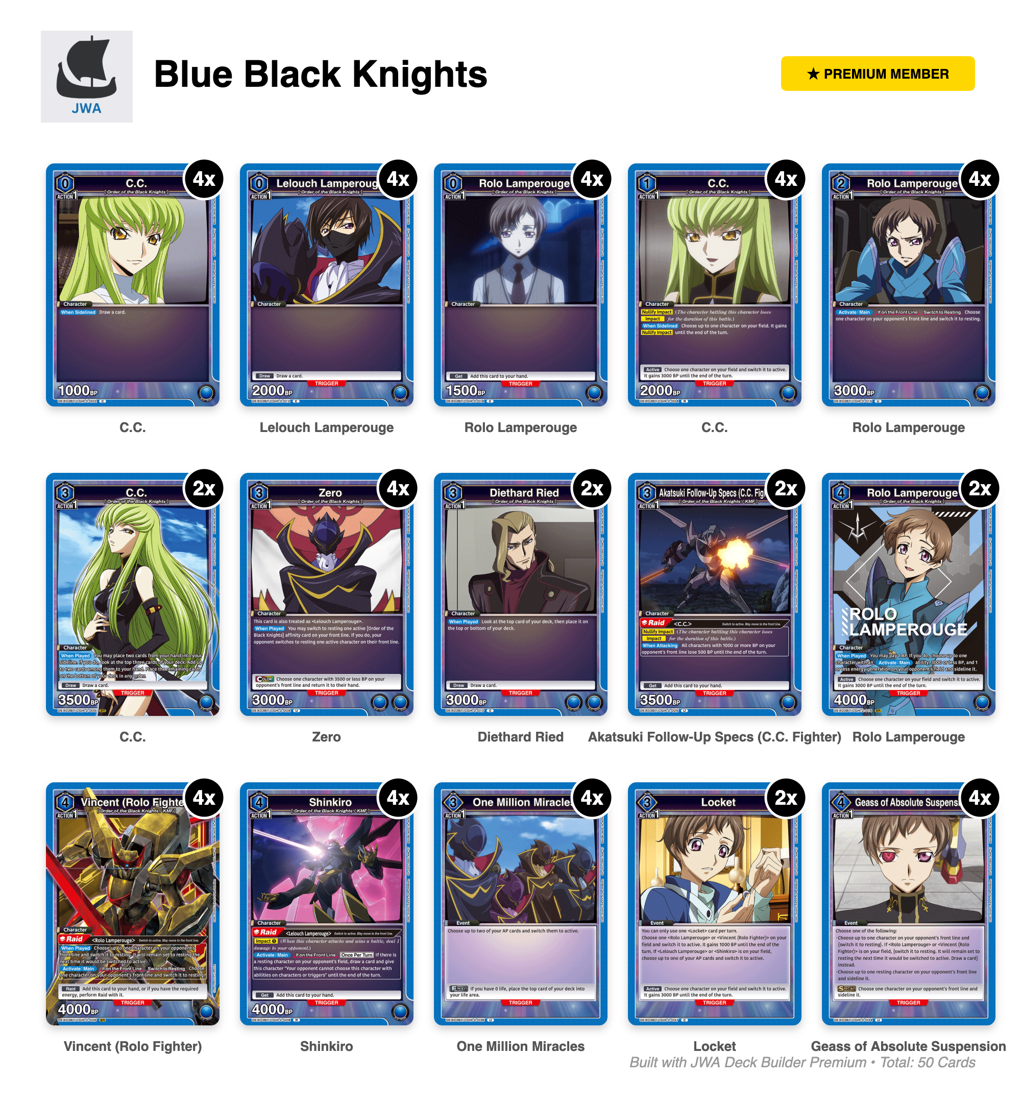 UNION ARENA: Every Code Geass Vol. 2 Deck, Ranked — Joseph Writer
